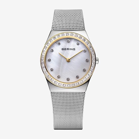 Bering Womens Silver Tone Stainless Steel Bracelet Watch 12430-010
