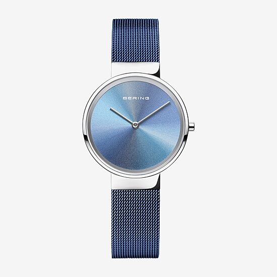 Bering Womens Blue Stainless Steel Bracelet Watch 10x31-Ann2
