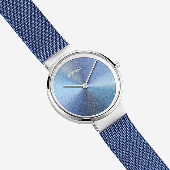 Bering Womens Blue Stainless Steel Bracelet Watch 10x31-Ann2