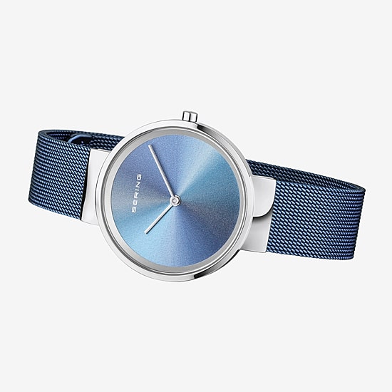 Bering Womens Blue Stainless Steel Bracelet Watch 10x31-Ann2