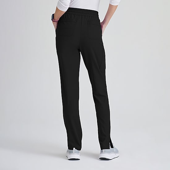 Skechers Skp623 Gamma 6-Pocket Mid-Rise Tapered Leg Womens Petite Tag Free Stretch Fabric Moisture Wicking Scrub Pant