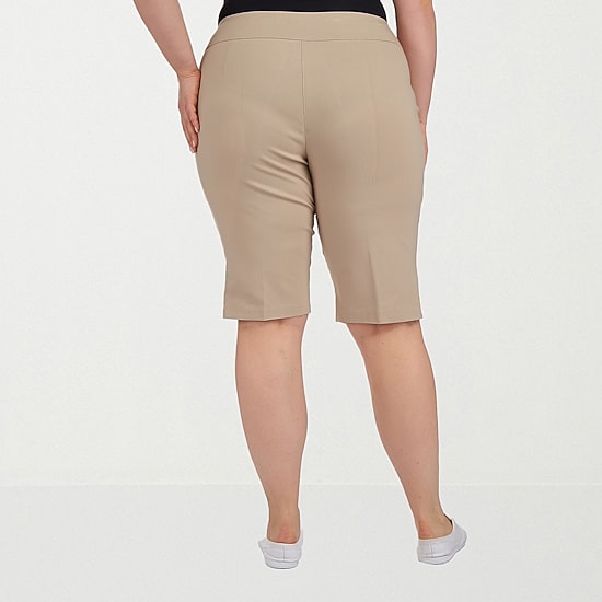 Hearts Of Palm Womens Plus Straight Mid Rise Skimmer Pant
