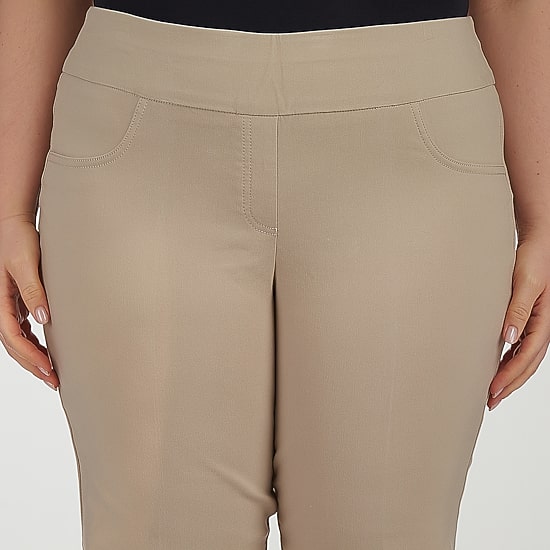 Hearts Of Palm Womens Plus Straight Mid Rise Skimmer Pant