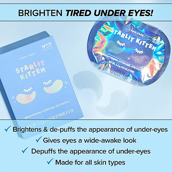 I Dew Care Starlit Kitten Brightening Hydrogel Eye Patch