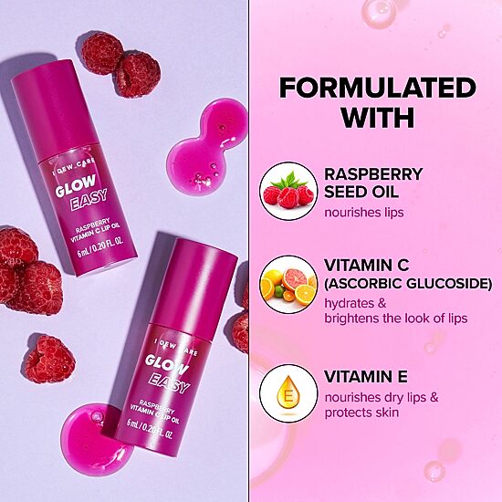 I Dew Care Glow Easy Lip Oil- Rasberry
