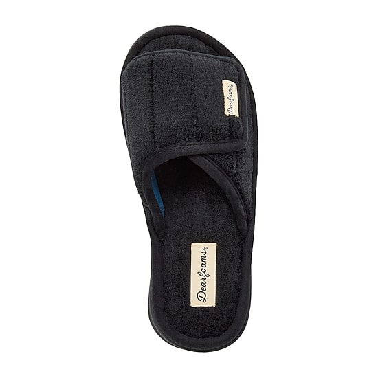 Dearfoams Mickey Terry Womens Memory Foam Slip-On Slippers