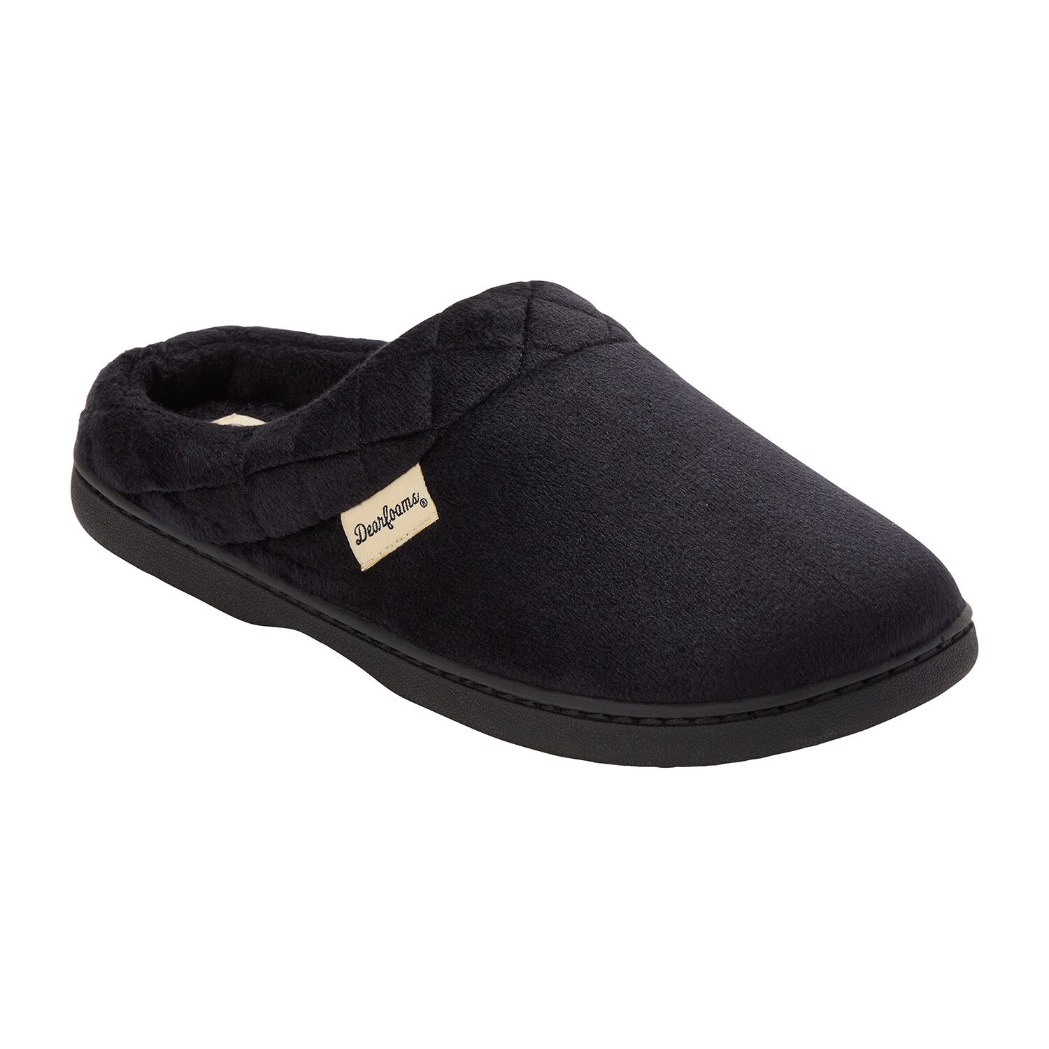 Dearfoams Darcy Velour Scuff Womens Memory Foam Clog Slippers