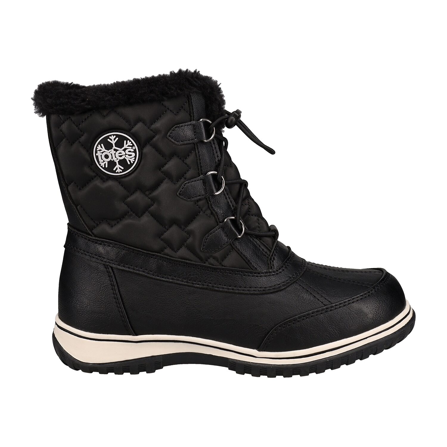 Totes Womens Adrian Waterproof Insulated Flat Heel Winter Boots