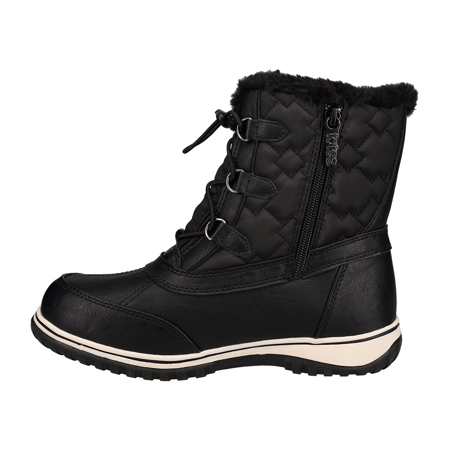 Totes Womens Adrian Waterproof Insulated Flat Heel Winter Boots