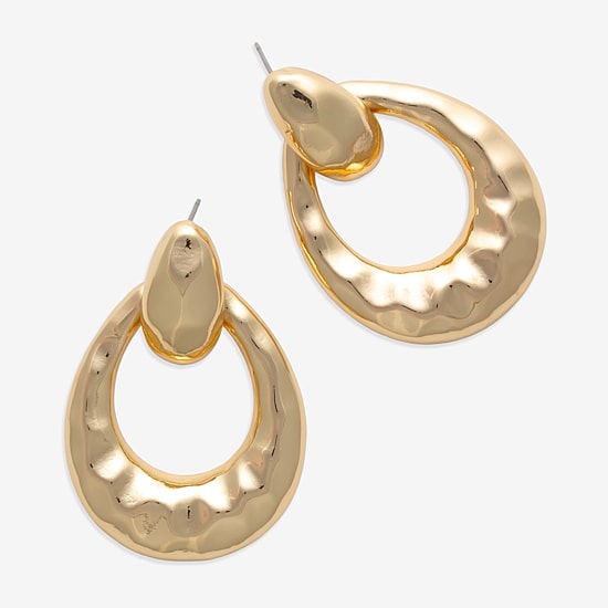 Bold Elements Gold Tone Womens Drop Earrings