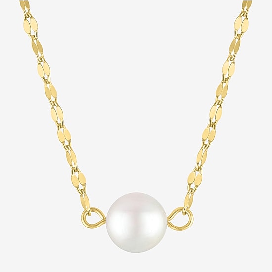 Gemstone 14K Gold Over Silver Round 18 Inch Pendant Necklace