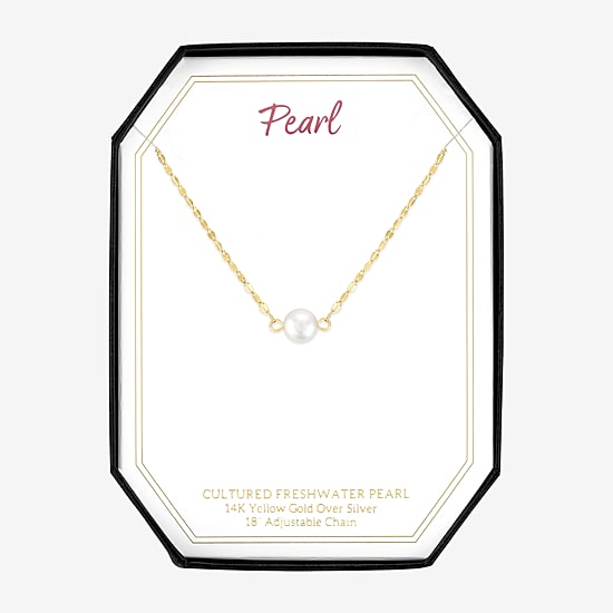 Gemstone 14K Gold Over Silver Round 18 Inch Pendant Necklace