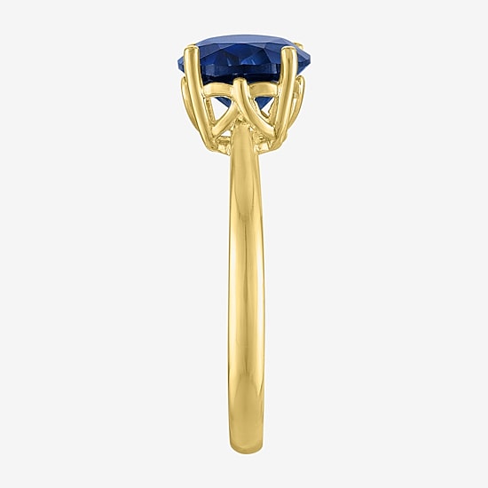 Gemstone 14K Gold Over Silver Oval Solitaire Cocktail Ring