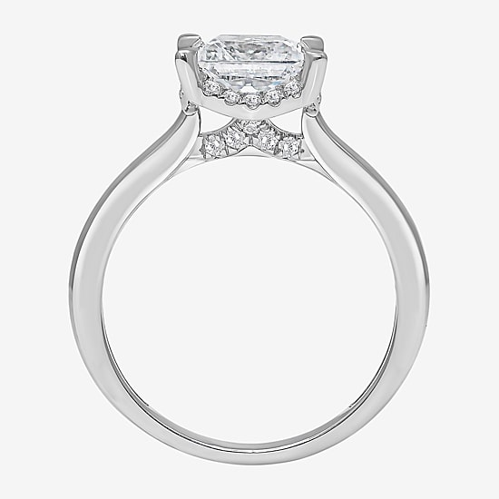 Womens 2 1/7 Ct. T.W. Lab Grown White Diamond 14K Gold Halo Engagement Ring