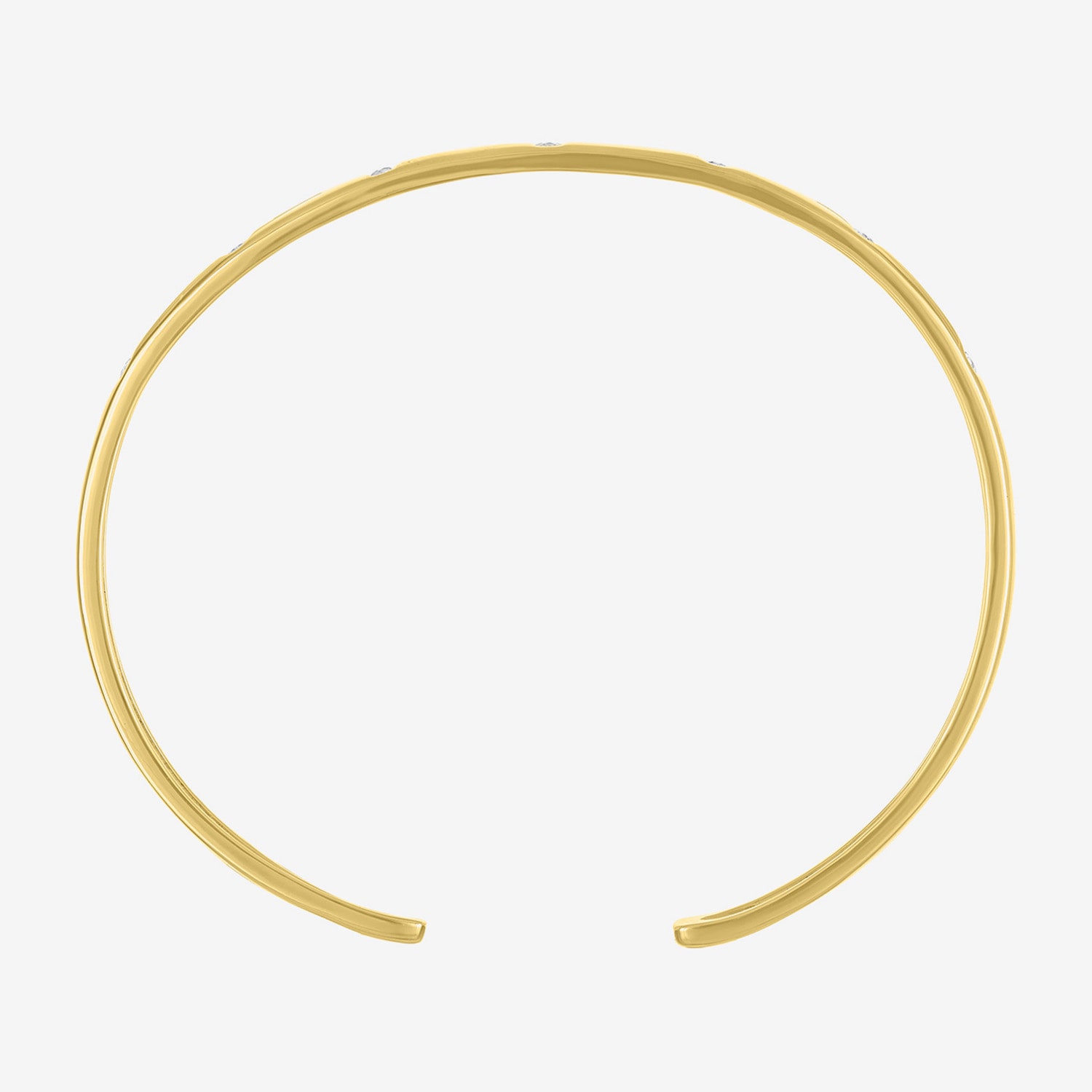 Yes, Please! Womens White Sapphire 14K Gold Over Silver Cuff Bracelet
