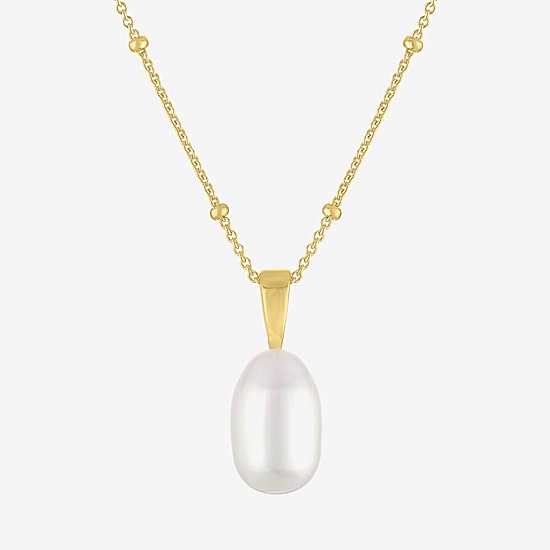 Yes, Please! Womens White Cultured Freshwater Pearl Sterling Silver Round 2-pc. Jewelry Set