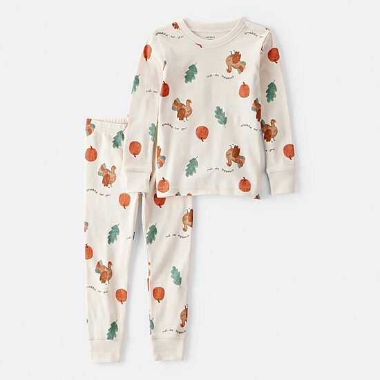 Carter's Toddler Unisex Rib Round Neck Long Sleeve 2-pc. Pajama Set