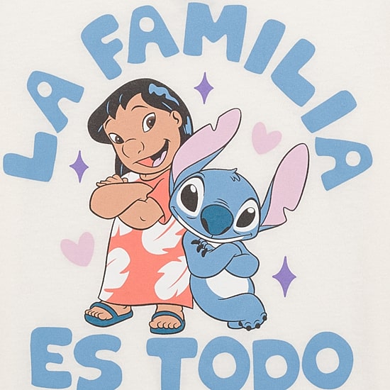 Little & Big Kid Girls Crew Neck Short Sleeve Regular Fit Lilo & Stitch Graphic T-Shirt