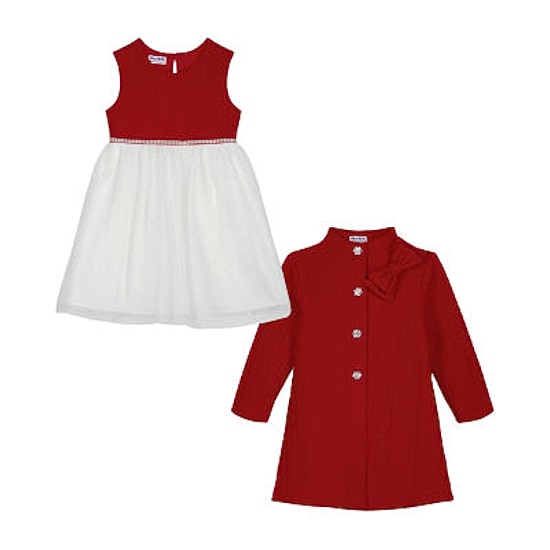 blueberi boulevard red dress blueberi boulevard 2pc 12 Mo Holiday Christmas Dress Red W/ Capelet Brand  new