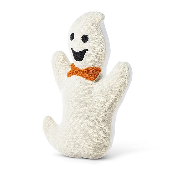 Glitzhome 18"H Halloween Hooked Ghost Shaped Throw Pillow