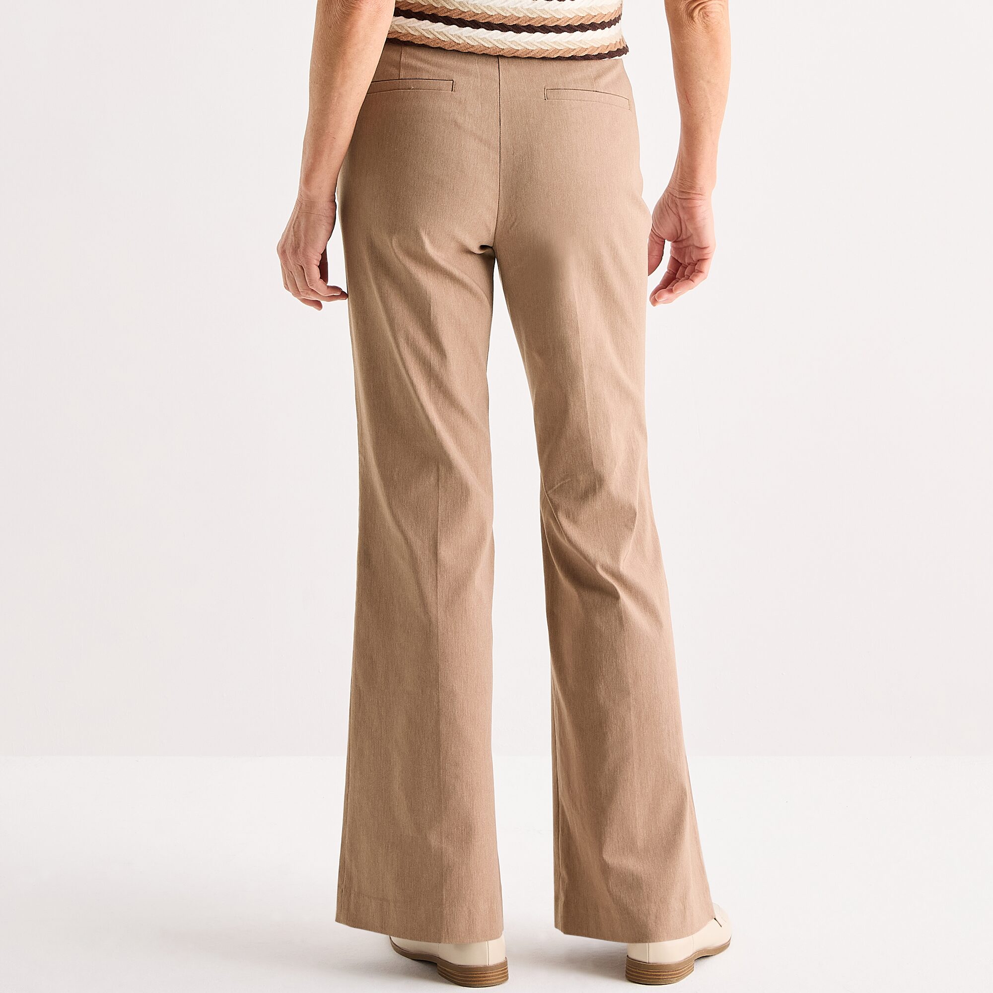 Liz Claiborne Lisa Womens Tall Flare Mid Rise Pull-On Pant