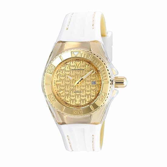Techno Marine Womens White Strap Watch Tm-115156