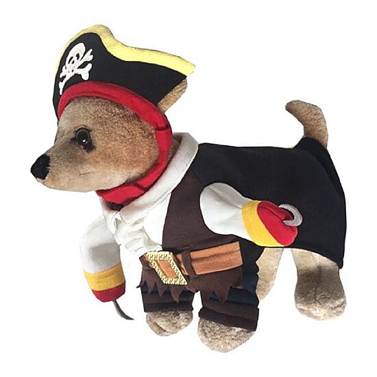 Pet Life Captain Snuggles' Pirate Uniform Dog Costume
