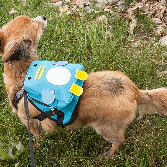 Pet Life Waggler Hobbler' Large-Pocketed Compartmental Animated Backpack Dog Harness