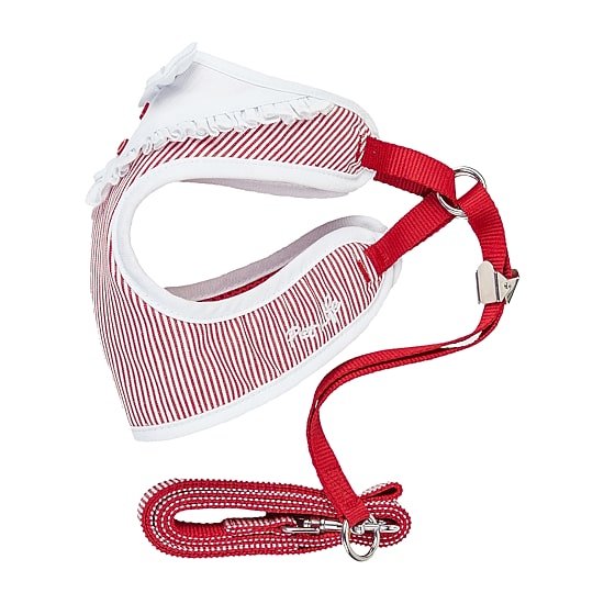 Pet Life Luxe 'Spawling' 2-In-1 Mesh Reversed Adjustable-Leash W/ Fashion Bowtie Dog Harness