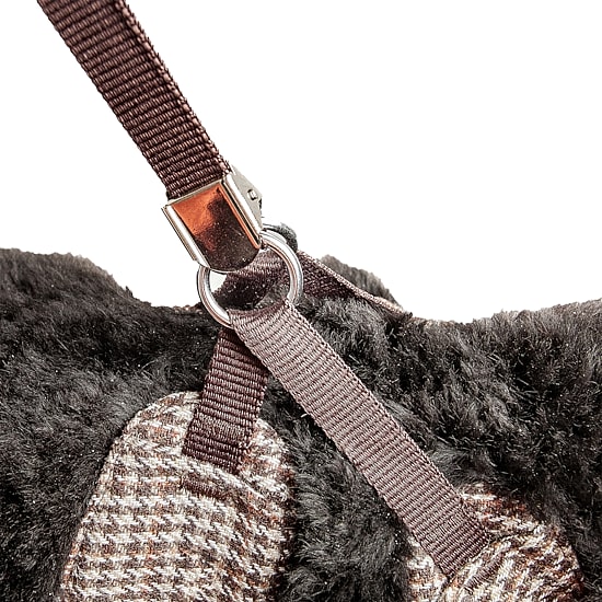 Pet Life Luxe 'Houndsome' 2-In-1 Mesh Reversible Plaided Collared Adjustable-Leash Dog Harness