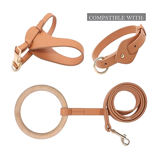 Pet Life Ever-Craft' Boutique Series Adjustable Designer Leather Dog Harness