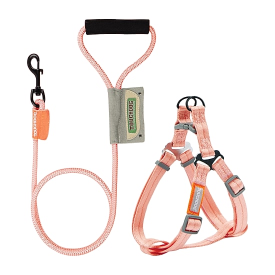 Touchdog Macaron' 2-In-1 Durable Nylon Leash Dog Harness