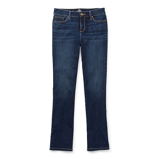 St. John's Bay Womens Mid Rise Secretly Slender Straight Leg Jean