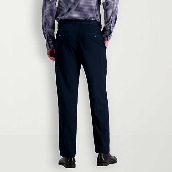 Haggar JMH Herringbone Mens Stretch Fabric Classic Fit Flat Front Suit Pant
