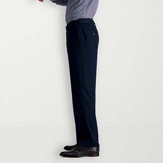 Haggar JMH Herringbone Mens Stretch Fabric Classic Fit Flat Front Suit Pant