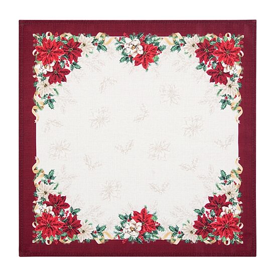Elrene Home Fashions Poinsettia Garlands Engineered 4-pc. Napkins