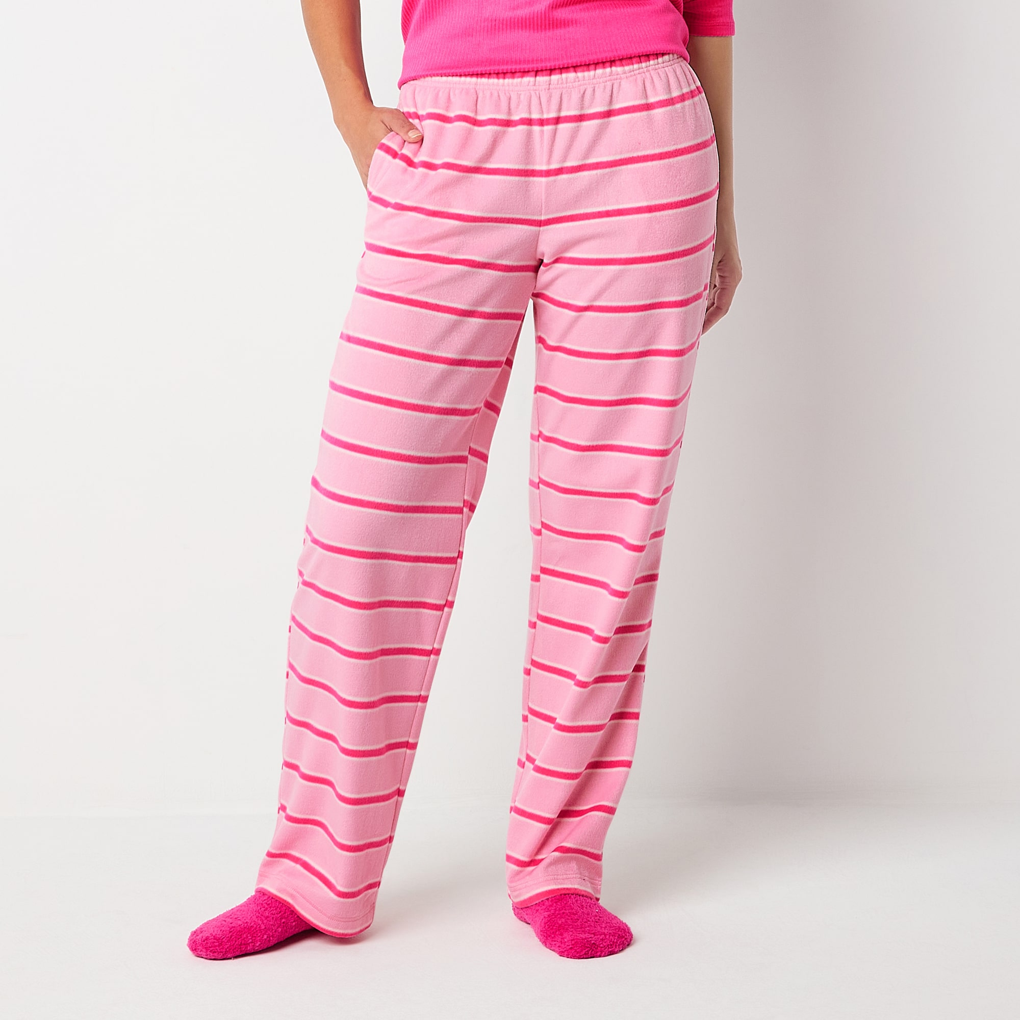 Sleep Chic Womens Fleece Pajama Pants with Socks