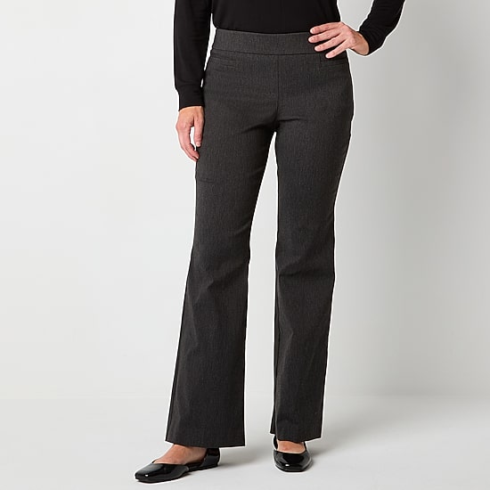 Liz Claiborne Lisa Womens Tall Flare Mid Rise Pull-On Pant