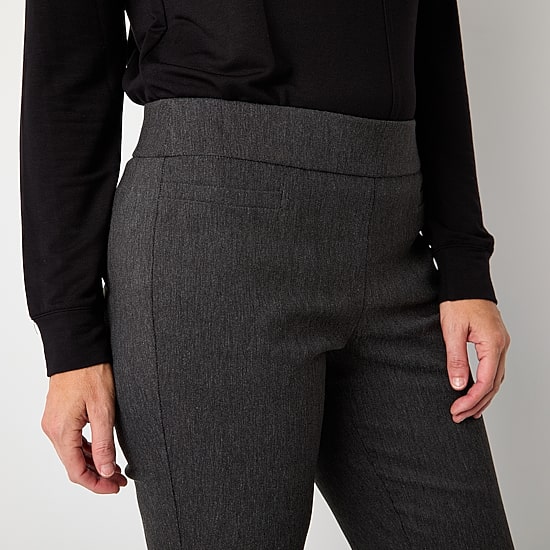 Liz Claiborne Lisa Womens Tall Flare Mid Rise Pull-On Pant