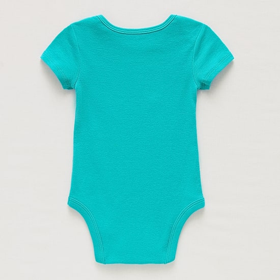Okie Dokie Baby Unisex Round Neck Short Sleeve Rib Bodysuit