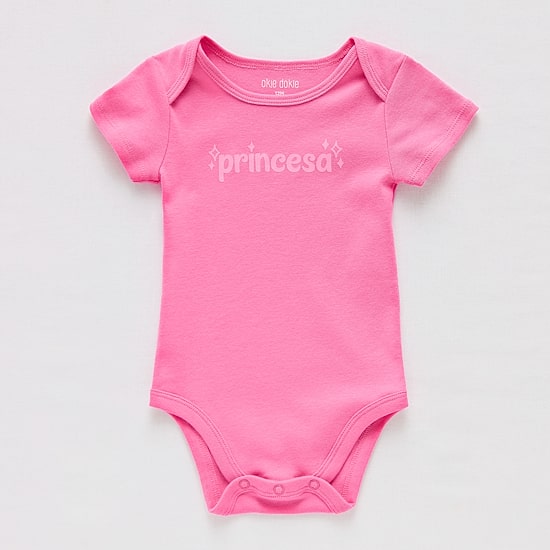 Okie Dokie Baby Girls Round Neck Short Sleeve Rib Bodysuit
