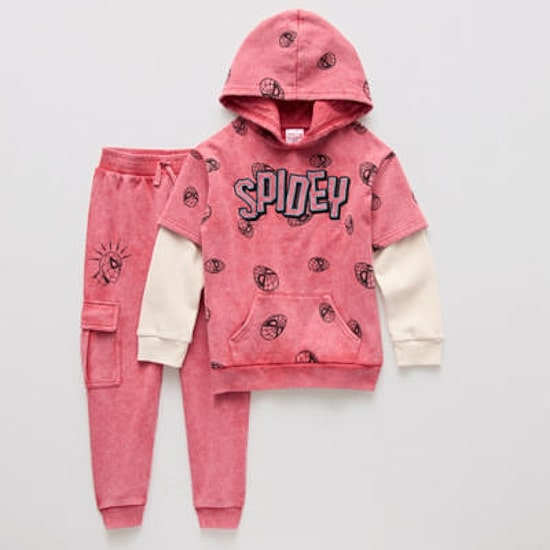 Disney Collection Little & Big Kid Boys Spiderman 2-pc. Pant Set