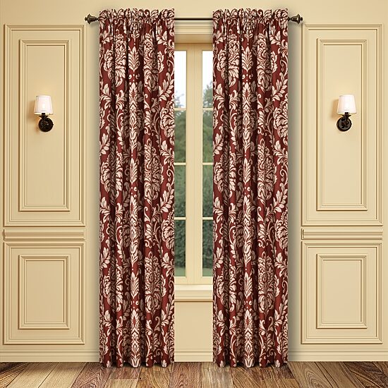 Royal Court Lazia Rod Pocket Room Darkening Set of 2 Curtain Panel