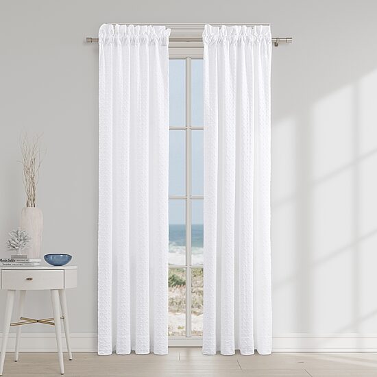 Queen Street Blue Haven Rod Pocket Room Darkening Set of 2 Curtain Panel