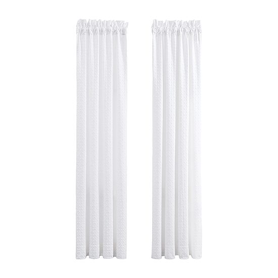 Queen Street Blue Haven Rod Pocket Room Darkening Set of 2 Curtain Panel