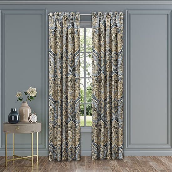 Royal Court Messina Rod Pocket Room Darkening Set of 2 Curtain Panel