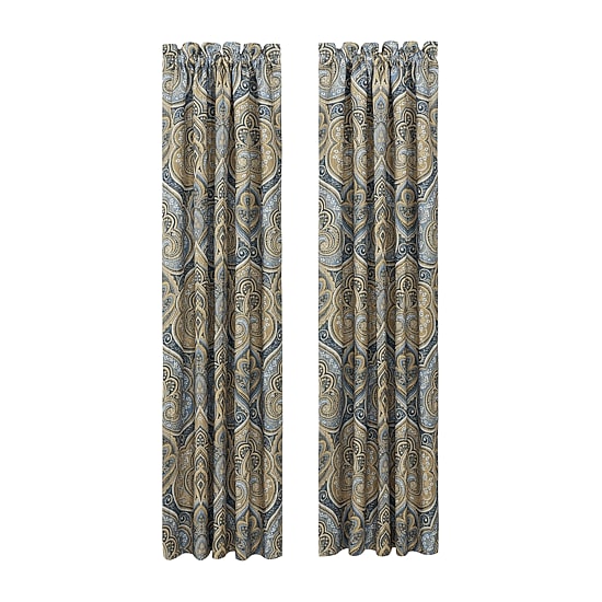Royal Court Messina Rod Pocket Room Darkening Set of 2 Curtain Panel