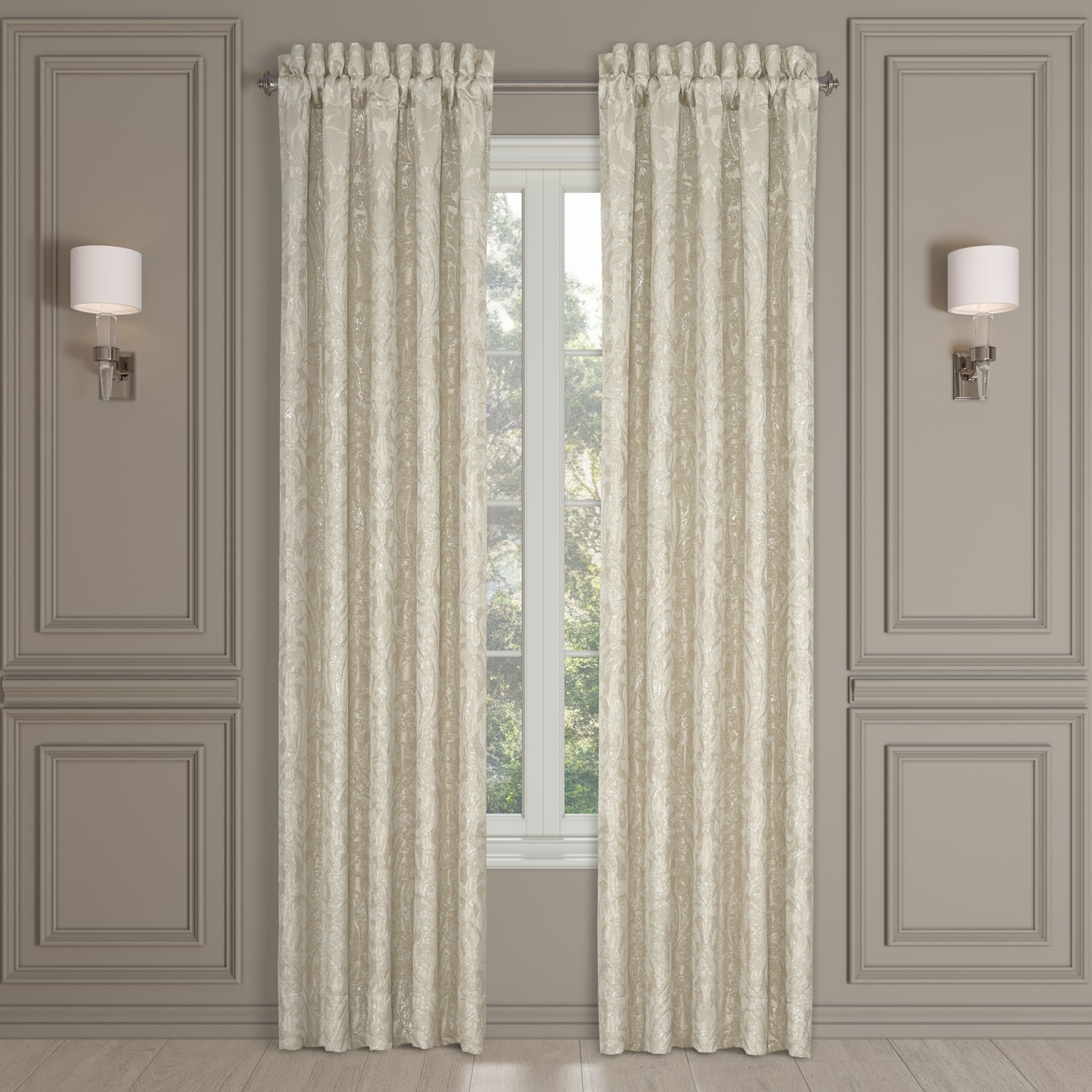 Queen Street Coralie Rod Pocket Room Darkening Set of 2 Curtain Panel