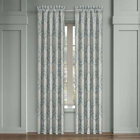 Royal Court Tranquilty Rod Pocket Room Darkening Set of 2 Curtain Panel