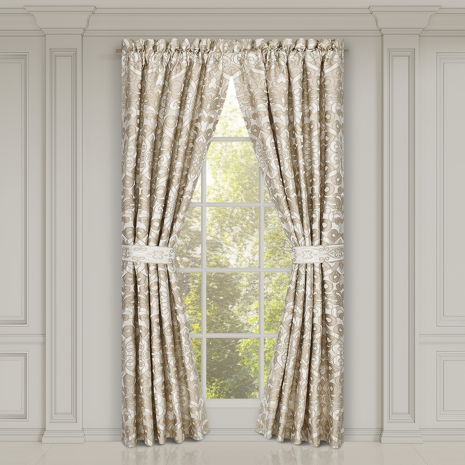 Queen Street Amarella Rod Pocket Room Darkening Set of 2 Curtain Panel